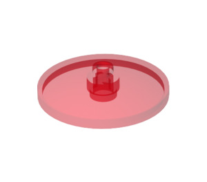 LEGO Transparent Red Dish 4 x 4 (Open Stud) (35394)