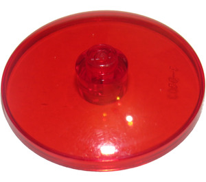 LEGO Transparent Red Dish 4 x 4 (Solid Stud) (3960 / 30065)