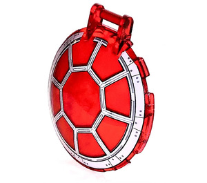 LEGO Rosso trasparente Dish 6 x 6 con Maniglia con Tie Fighter Cabina di pilotaggio (18675 / 23698)