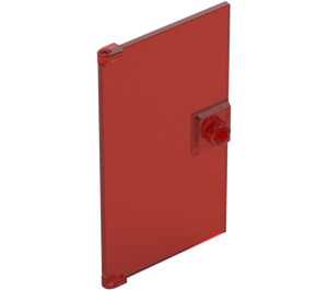 LEGO Transparent Red Door 1 x 4 x 6 with Stud Handle (35291 / 60616)