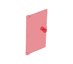 LEGO Transparentes Rot Tür 1 x 4 x 6 mit Stud Griff (35291 / 60616)