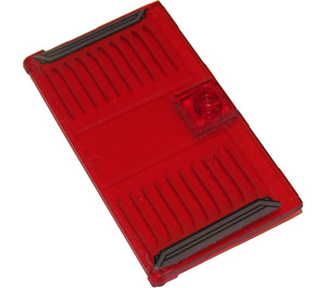 LEGO Transparentes Rot Tür 1 x 4 x 6 mit Stud Griff mit rot Laser Bars Aufkleber (35290)