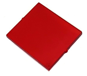 LEGO Transparant rood Glas voor Venster 1 x 4 x 3 (zonder cirkel) (3855)