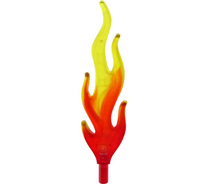 LEGO Rouge transparent Grand Flamme avec Marbled Transparent Jaune Tip (28577 / 85959)