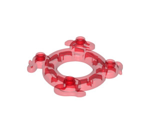 LEGO Rouge transparent Ninjago Spinner couronner avec Intertwined Snakes et Lime Scales (10476 / 98344)