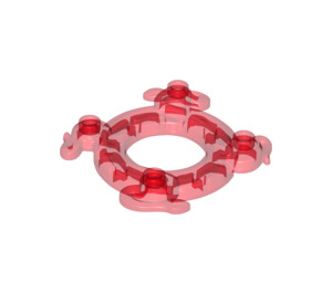 LEGO Transparentní červená Ninjago Spinner Koruna s Intertwined Snakes a Limetková Scales (10476 / 98344)