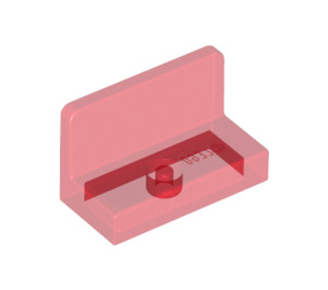 LEGO Transparent Red Panel 1 x 2 x 1 with Rounded Corners (4865 / 26169)