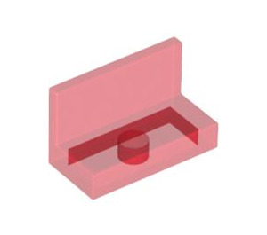 LEGO Transparent Red Panel 1 x 2 x 1 with Square Corners (4865 / 30010)