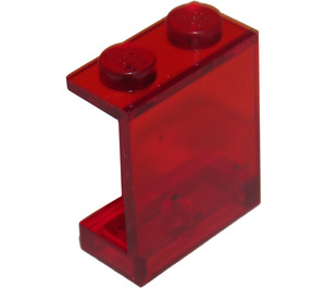 LEGO Rouge transparent Panneau 1 x 2 x 2 sans supports latéraux, tenons pleins (4864)
