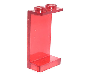 LEGO Transparentes Rot Paneel 1 x 2 x 3 ohne seitliche Stützen, feste Noppen (2362 / 30009)