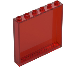 LEGO Transparent Red Panel 1 x 6 x 5 (35286 / 59349)