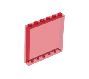 LEGO Transparentes Rot Panel 1 x 6 x 5 (35286 / 59349)