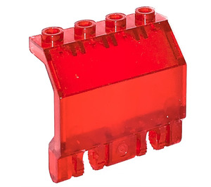 LEGO Rojo transparente Panel 2 x 4 x 2 con Hinges (44572)