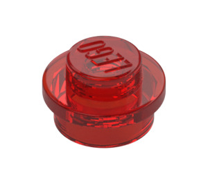 LEGO Transparent Red Plate 1 x 1 Round (6141 / 30057)