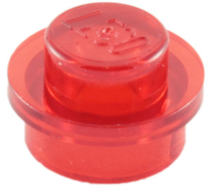 LEGO Transparent Red Plate 1 x 1 Round (6141 / 30057)