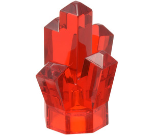 LEGO Transparent Red Rock 1 x 1 with 5 Points (28623 / 30385)