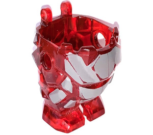 LEGO Transparent Red Rock Monster Bottom Part without Arms