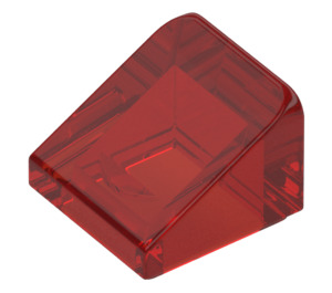 LEGO Transparent Röd Backe 1 x 1 (31°) (50746 / 54200)