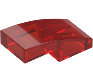 LEGO Transparent Red Slope 1 x 2 Curved (3593 / 11477)