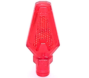 LEGO Transparent Red Spear Head Tip (27257)