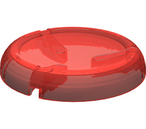 LEGO Transparent Red Technic Bionicle Weapon Throwing Disc (32171 / 32533)