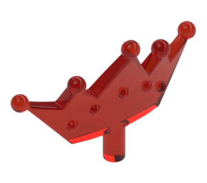 LEGO Rosso trasparente Tiara con 5 Arrotondato punti (29171 / 33322)