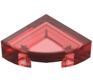 LEGO Transparent Red Tile 1 x 1 Quarter Circle (25269 / 84411)