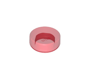 LEGO Rouge transparent Tuile 1 x 1 Rond (35381 / 98138)