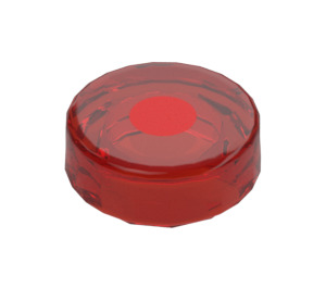 LEGO Transparent Red Tile 1 x 1 Round with Red Dot (35380)