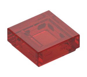 LEGO Transparentes Rot Fliese 1 x 1 mit Nut (3070 / 30039)