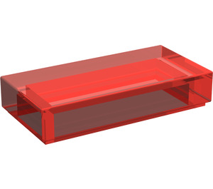 LEGO Transparent Red Tile 1 x 2 (undetermined type - to be deleted)
