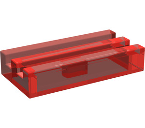LEGO Transparent Red Tile 1 x 2 with Grille (Undetermined)