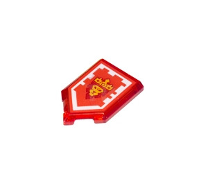 LEGO Rojo transparente Plana 2 x 3 Pentagonal con Glory de Knighton Power Escudo (22385)