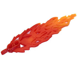 LEGO Transparent Red Weapon / Flame with Marbled Yellow Tip (64297 / 88506)