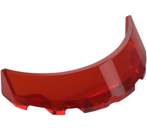 LEGO Transparent Red Windscreen 1 x 3 x 6 Curved (35299 / 62360)