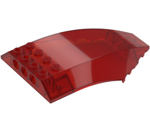 LEGO Transparent Red Windscreen 10 x 6 x 2 (35269 / 45705)