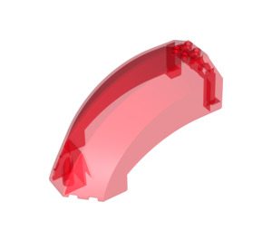 LEGO Rouge Transparent Pare-brise 12 x 6 x 6 Incurvé avec Perçages pour Rivet (41881 / 94531)