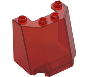 LEGO Transparant rood Voorruit 3 x 4 x 3 (35193 / 84954)