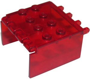 LEGO Transparant rood Voorruit 4 x 4 x 2 Overkapping Extender (2337)