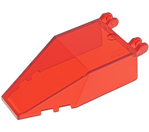 LEGO Transparent Red Windscreen 4 x 7 x 1.6 (30372 / 54695)