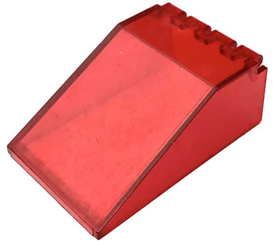 LEGO Rouge transparent Pare-brise 6 x 4 x 2 Canopée (4474)