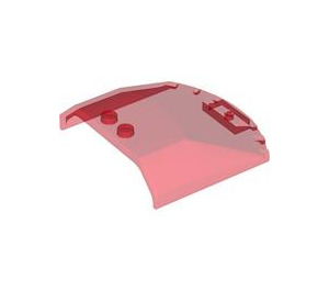 LEGO Transparent Red Windscreen 6 x 6 x 1.3 Curved (2683 / 65633)
