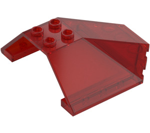 LEGO Transparent Red Windscreen 6 x 6 x 2 (35331 / 87606)