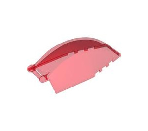 LEGO Transparent Red Windscreen 8 x 4 x 2 with Handle (23448 / 35383)