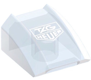 LEGO Transparent Slope 1 x 2 x 2 Curved with "TAG HEUER" (4973 / 106959)