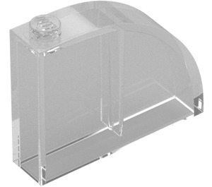 LEGO Transparent Slope 1 x 4 x 3 Curved (65734)