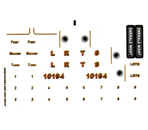 LEGO Transparent Sticker Sheet for Set 10194 (85580)