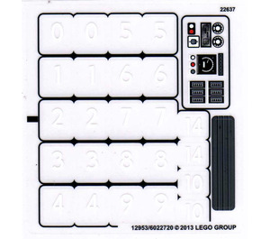 LEGO Transparent Aufkleber Sheet for Set 10233 (12953)