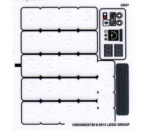 LEGO Transparent Sticker Sheet for Set 10233 (12953)