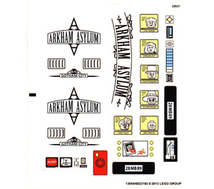 LEGO Transparent Sticker Sheet for Set 10937 (13054)